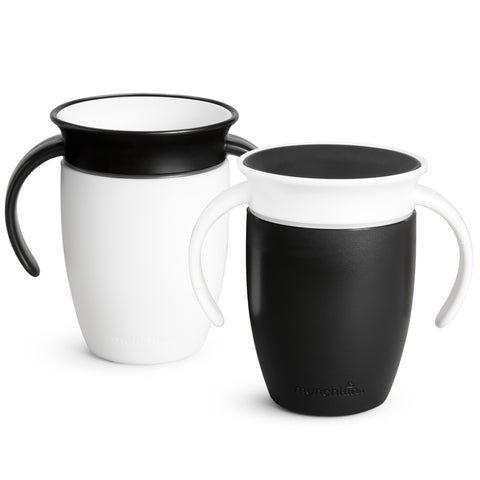 Munchkin Trainer Cup Miracle 360 Svart & Vit (2-pack, 207ml)