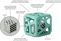 Thumbnail for Malarkey Kids Sensorisk bitleksak/skallra Chew Cube Rosa