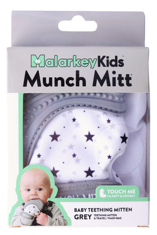 Malarkey Kids Bitleksak för tandvärk Munch Mitt Grå