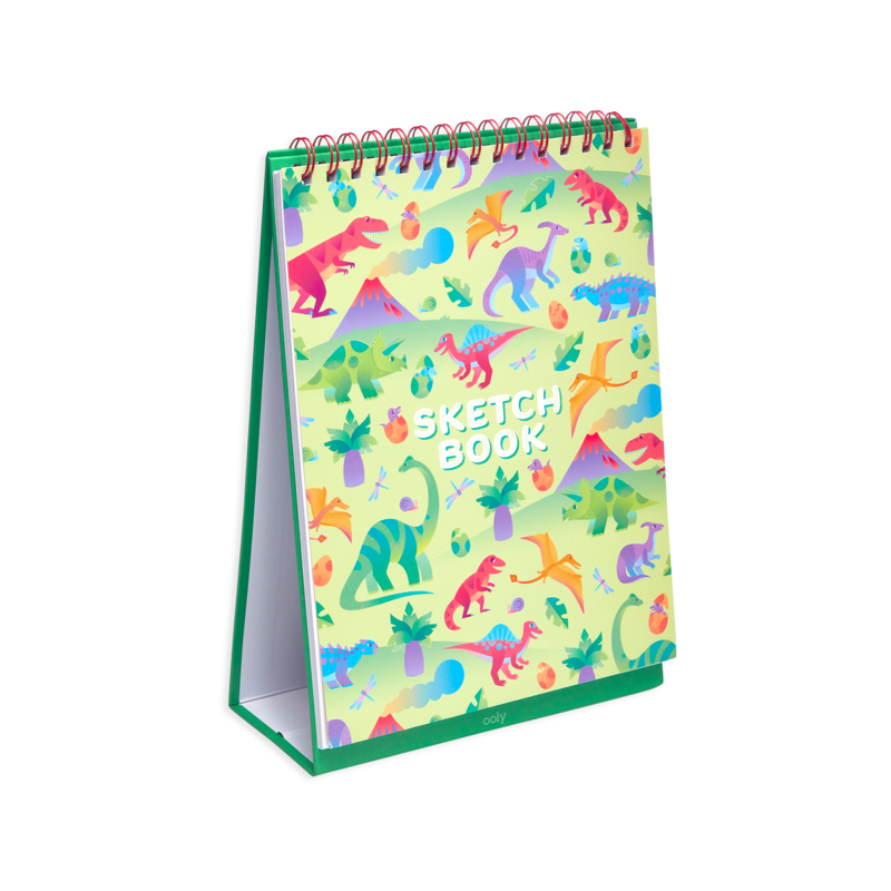 Ooly Ritblock med ställ Standing Sketchbook Daring Dino (45 sidor)