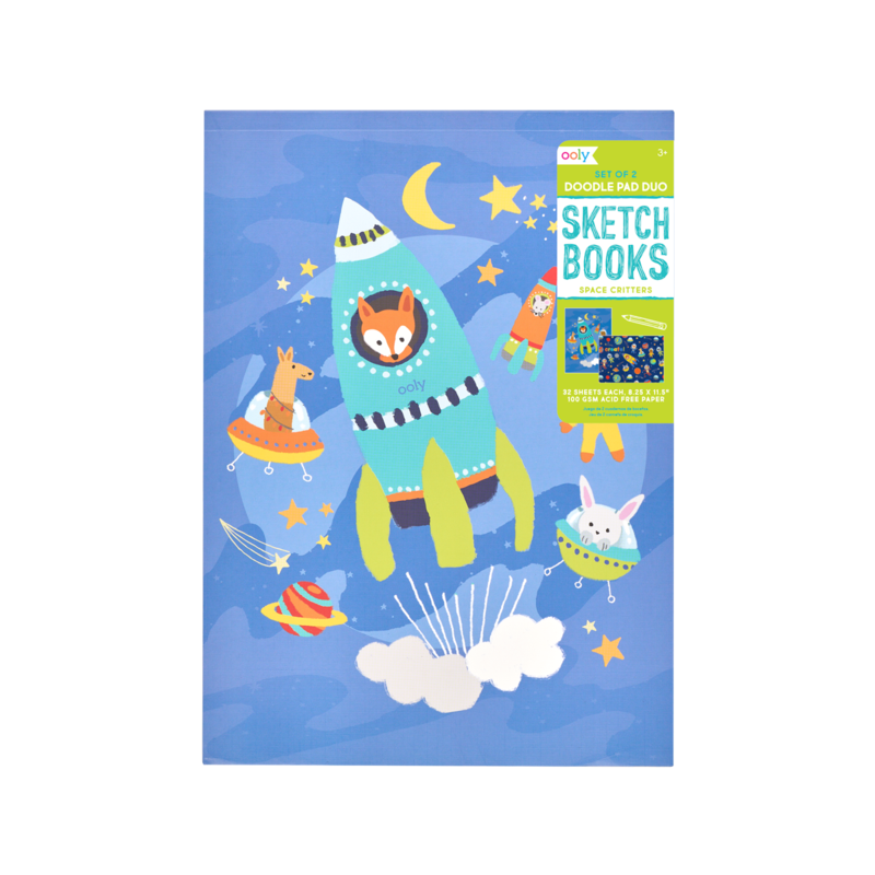 Ooly Ritblock Space Critters, 32 sidor (2-pack)