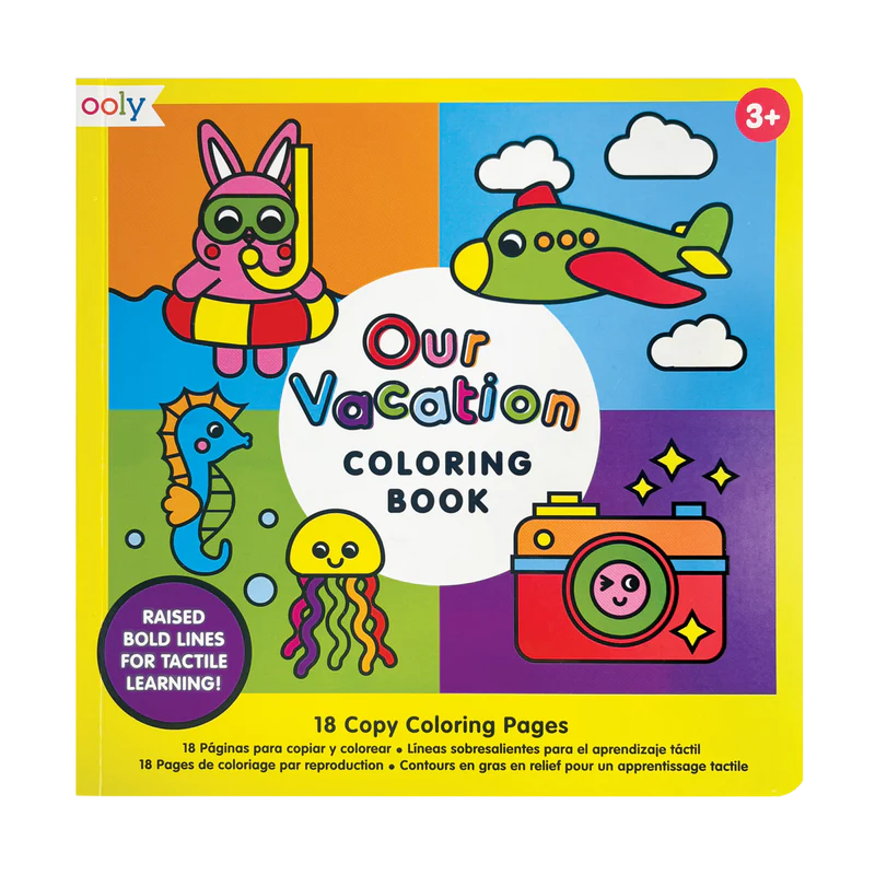 Ooly Målarbok Our Vacation Copy Coloring Book (18 sidor)