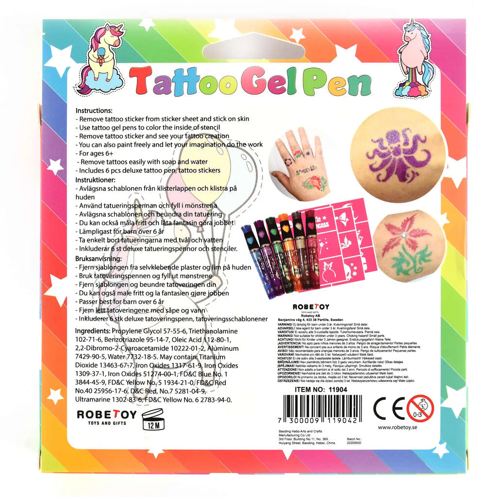 Robetoys Tatueringspennor Deluxe (6-pack) – bild 2