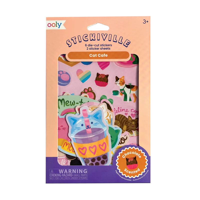 Ooly Klistermärken med doft Stickiville Cat Cafe