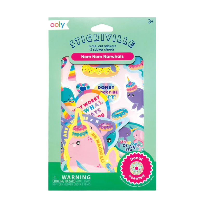 Ooly Klistermärken med doft Stickiville Nom Nom Narwhals