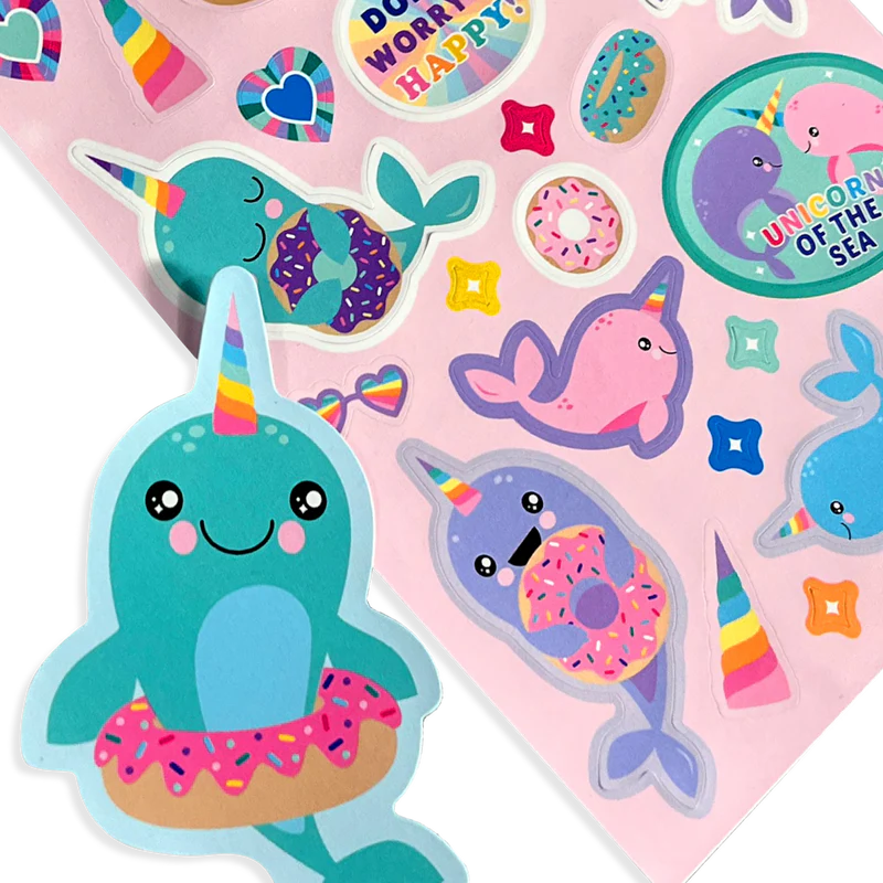 Ooly Klistermärken med doft Stickiville Nom Nom Narwhals