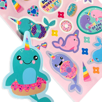 Thumbnail for Ooly Klistermärken med doft Stickiville Nom Nom Narwhals