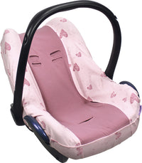 Thumbnail for Dooky Sitsöverdrag till babyskydd Rosa hjärtan