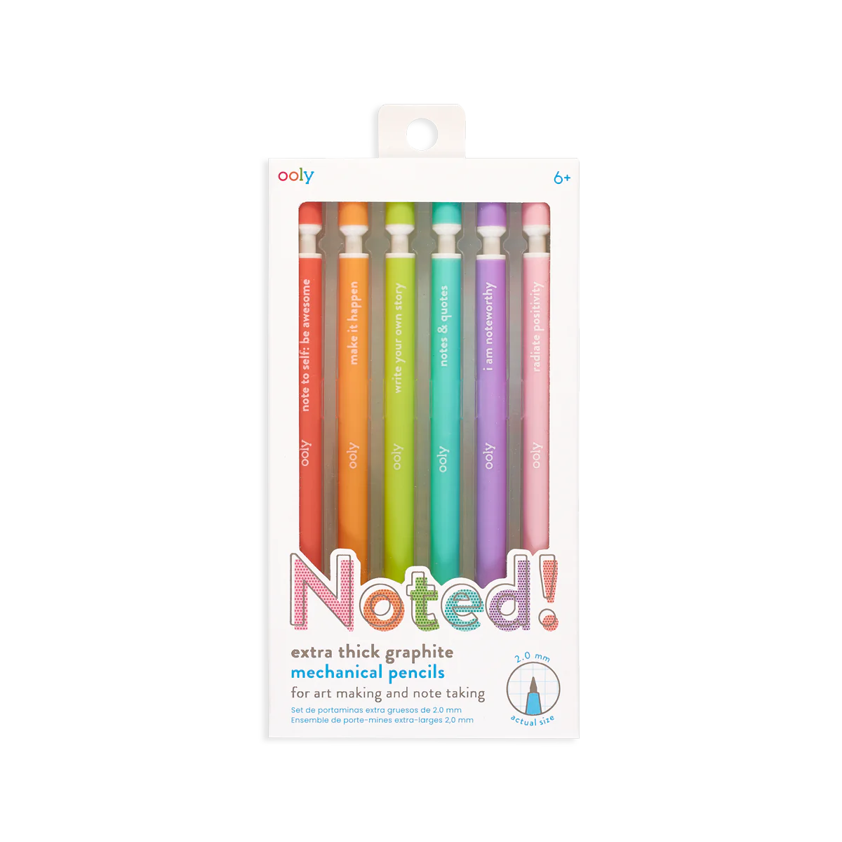 Ooly Blyertspennor Noted! Graphite Mechanical Pencils (6-pack)