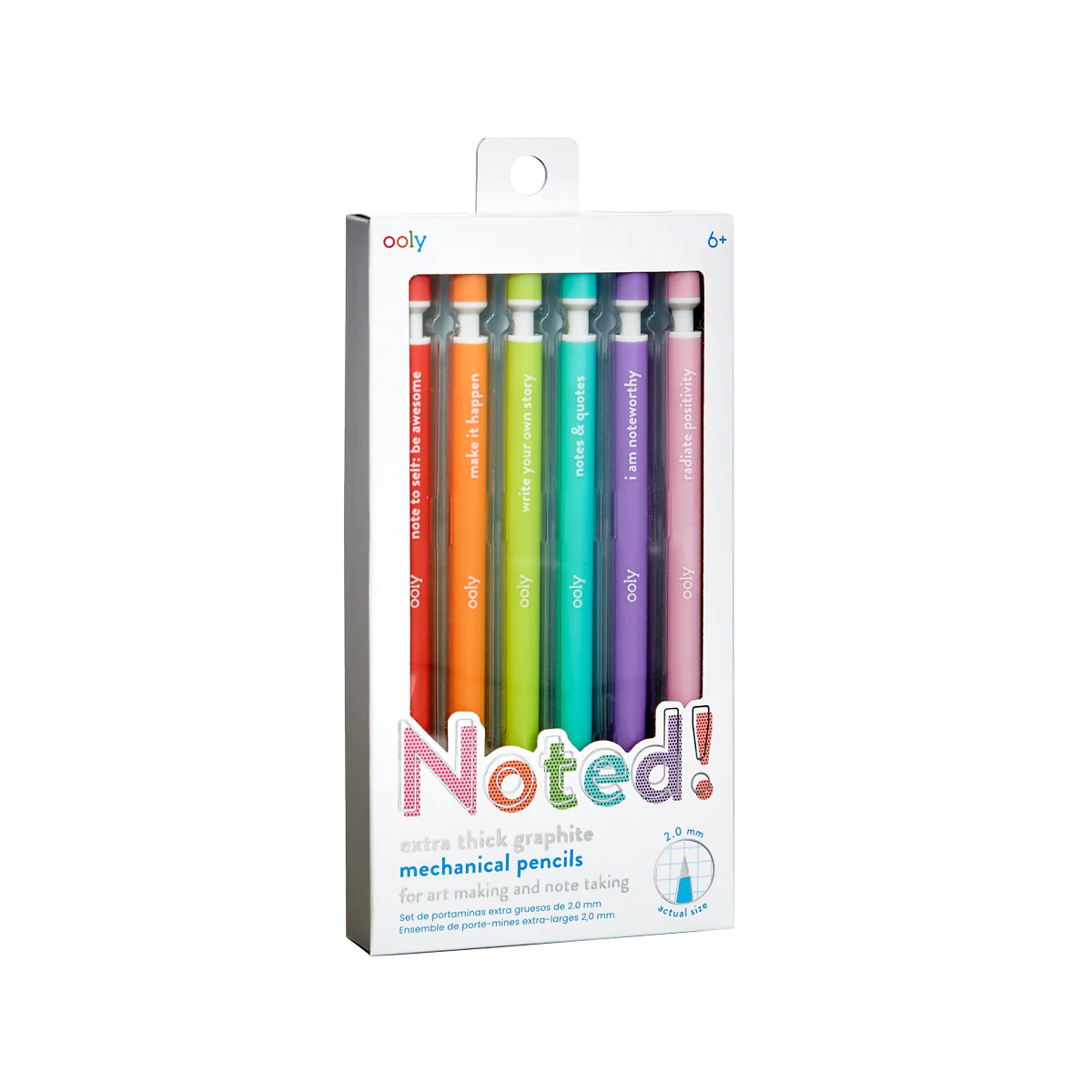 Ooly Blyertspennor Noted! Graphite Mechanical Pencils (6-pack)