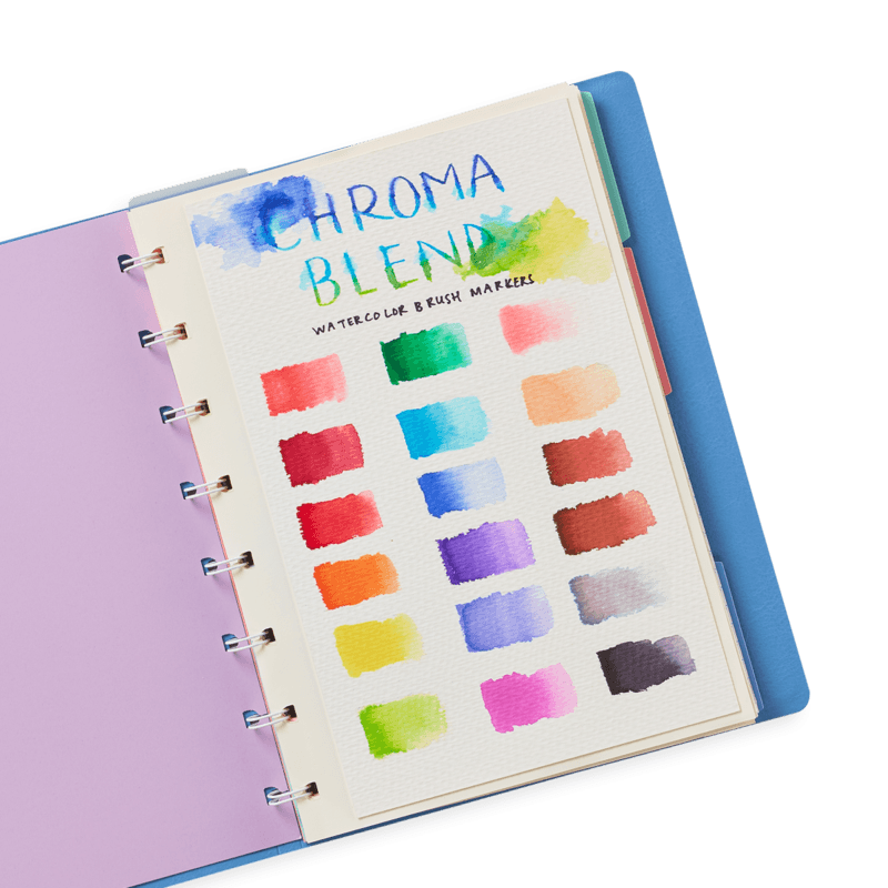 Ooly Akvarellpennor Chroma Blends med penselspets (18 färger)
