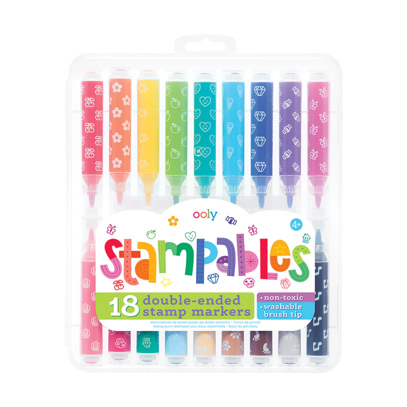 Ooly Tuschpennor Stampables Double-Ended Stamp Markers (18 färger)