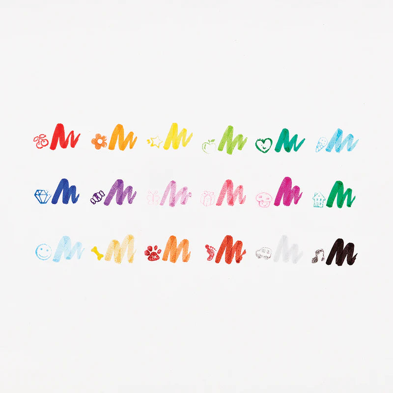 Ooly Tuschpennor Stampables Double-Ended Stamp Markers (18 färger)