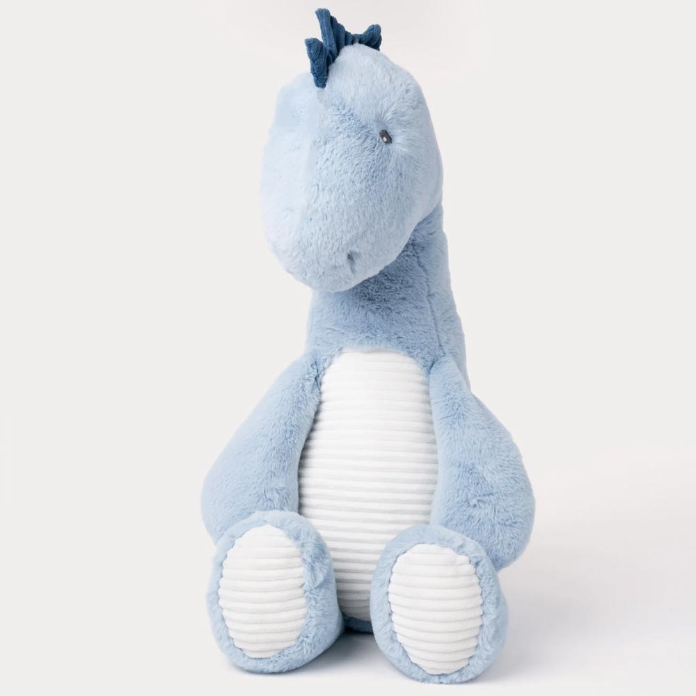 Teddykompaniet Dino med manchestertyg Blå 80cm