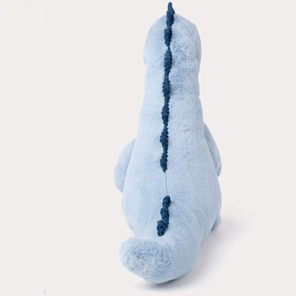 Teddykompaniet Dino med manchestertyg Blå 80cm