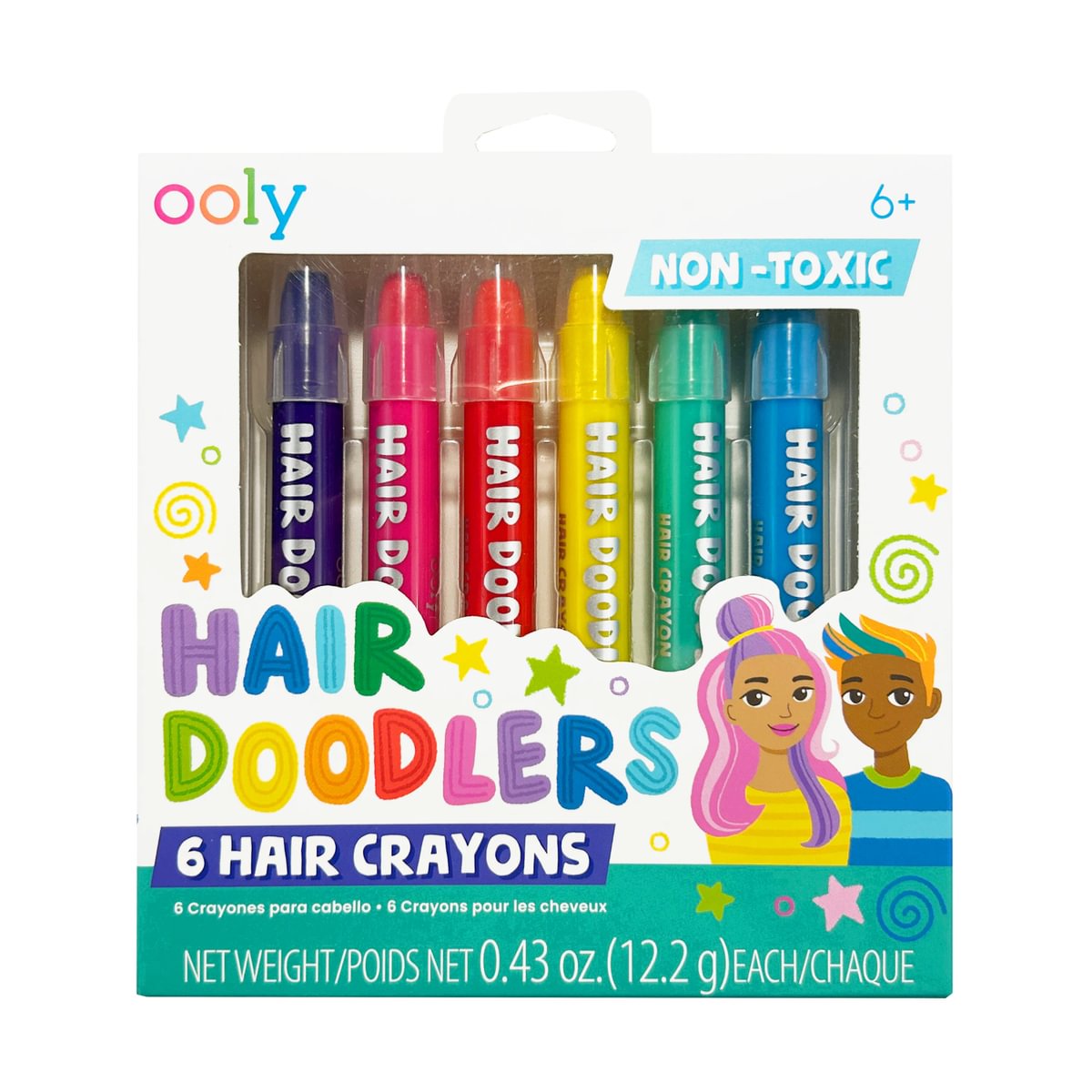 Ooly Hårpennor Hair Doodlers (6 färger)