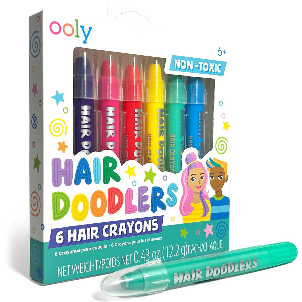 Ooly Hårpennor Hair Doodlers (6 färger)