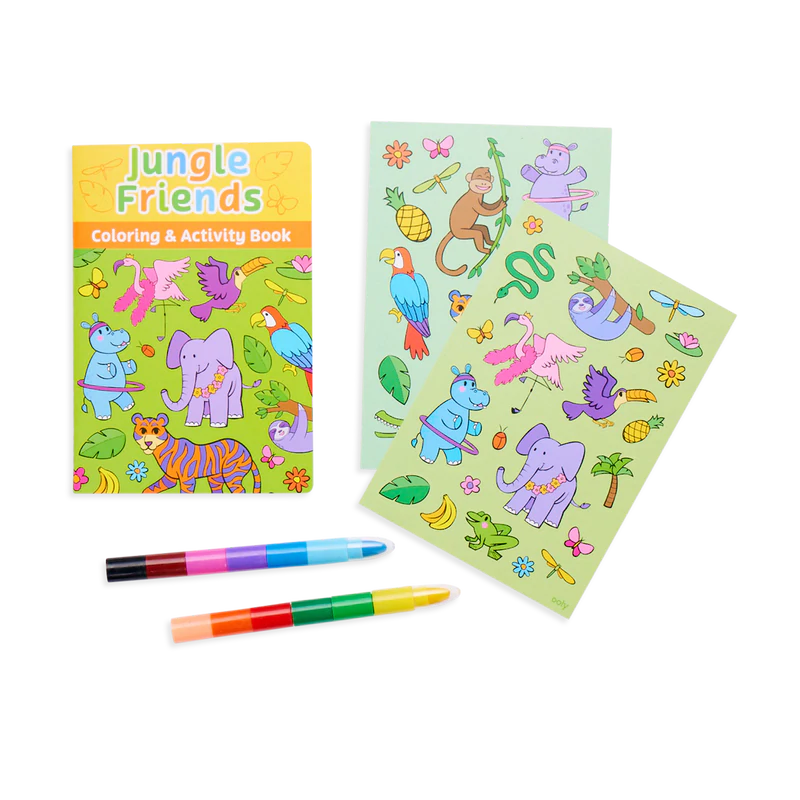 Ooly Färgläggnings- och aktivitetskit Jungle Friends