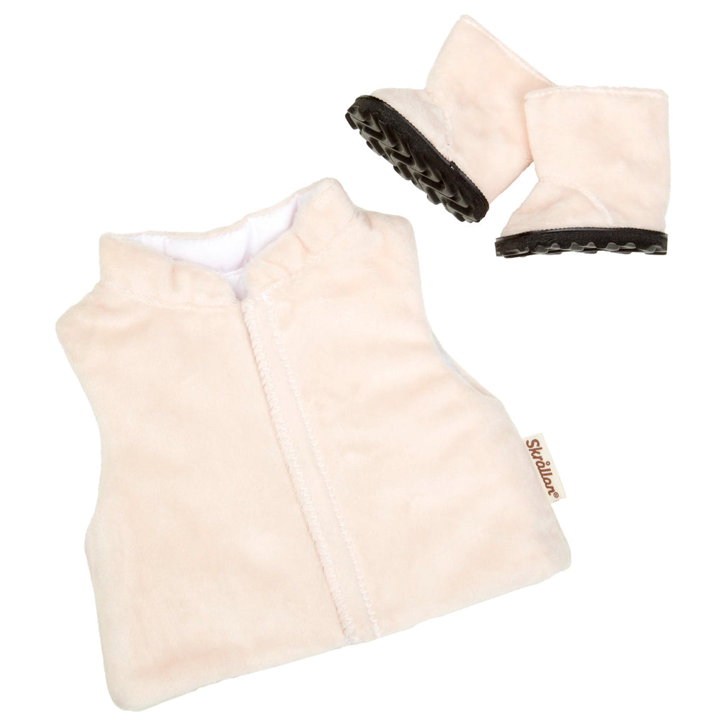 Skrållan Dukketøj: Vest & Støvler (36-40 cm)