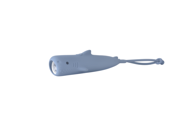 Carlo Baby Led-ficklampa i silikon Haj