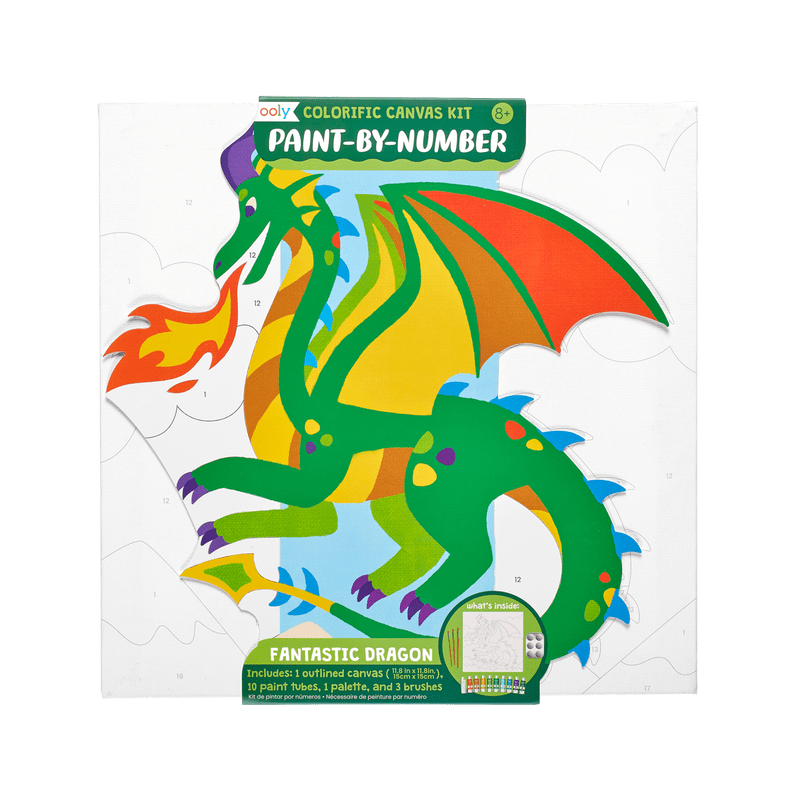 Ooly Målarset Colorific Paint by Number Fantastic Dragon