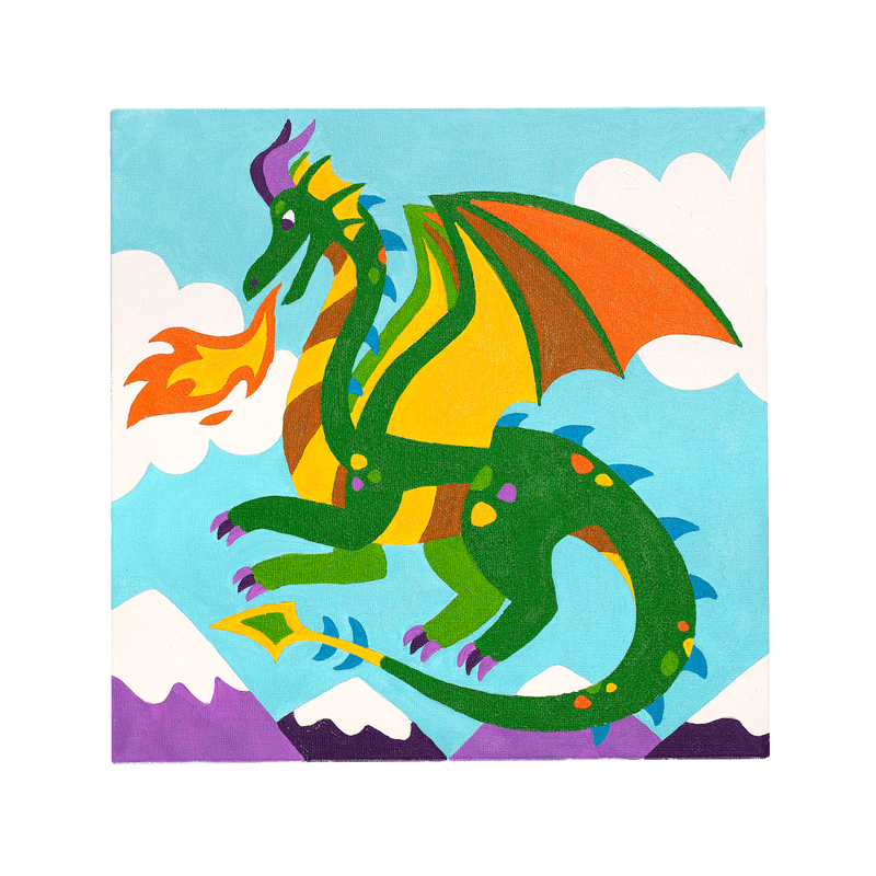Ooly Målarset Colorific Paint by Number Fantastic Dragon