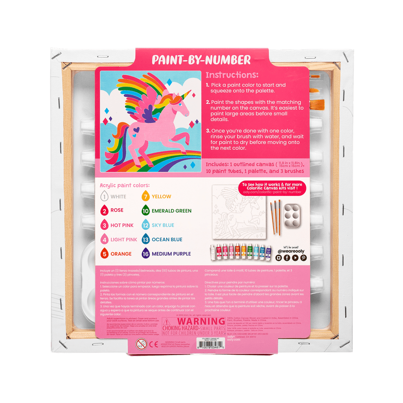 Ooly Målarset Colorific Paint by Number Magic Unicorn