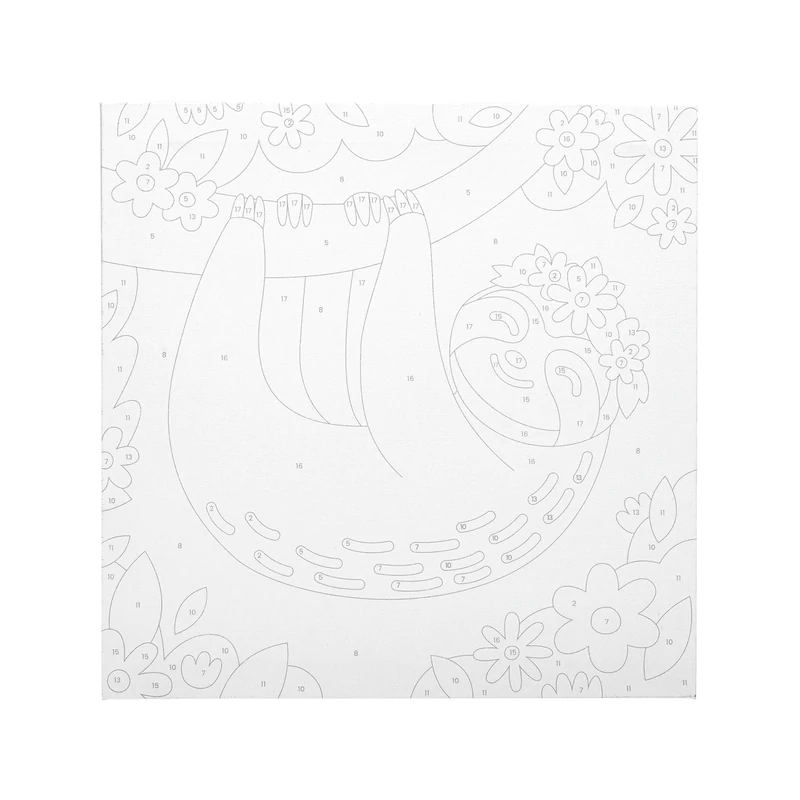 Ooly Målarset Colorific Paint by Number Happy Sloth