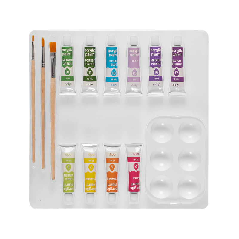 Ooly Målarset Colorific Paint by Number Happy Sloth