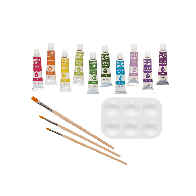 Ooly Målarset Colorific Paint by Number Happy Sloth