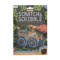 Thumbnail for Ooly Skrapkort Mini Scratch & Scribble Monster Truck (6 ark)