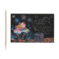 Thumbnail for Ooly Skrapkort Mini Scratch & Scribble Monster Truck (6 ark)
