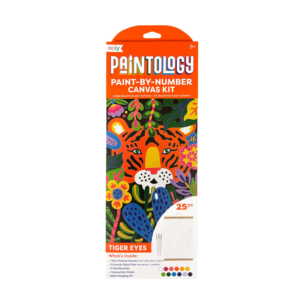 Ooly Målarset Paint By Number Canvas Kit Tiger Eyes