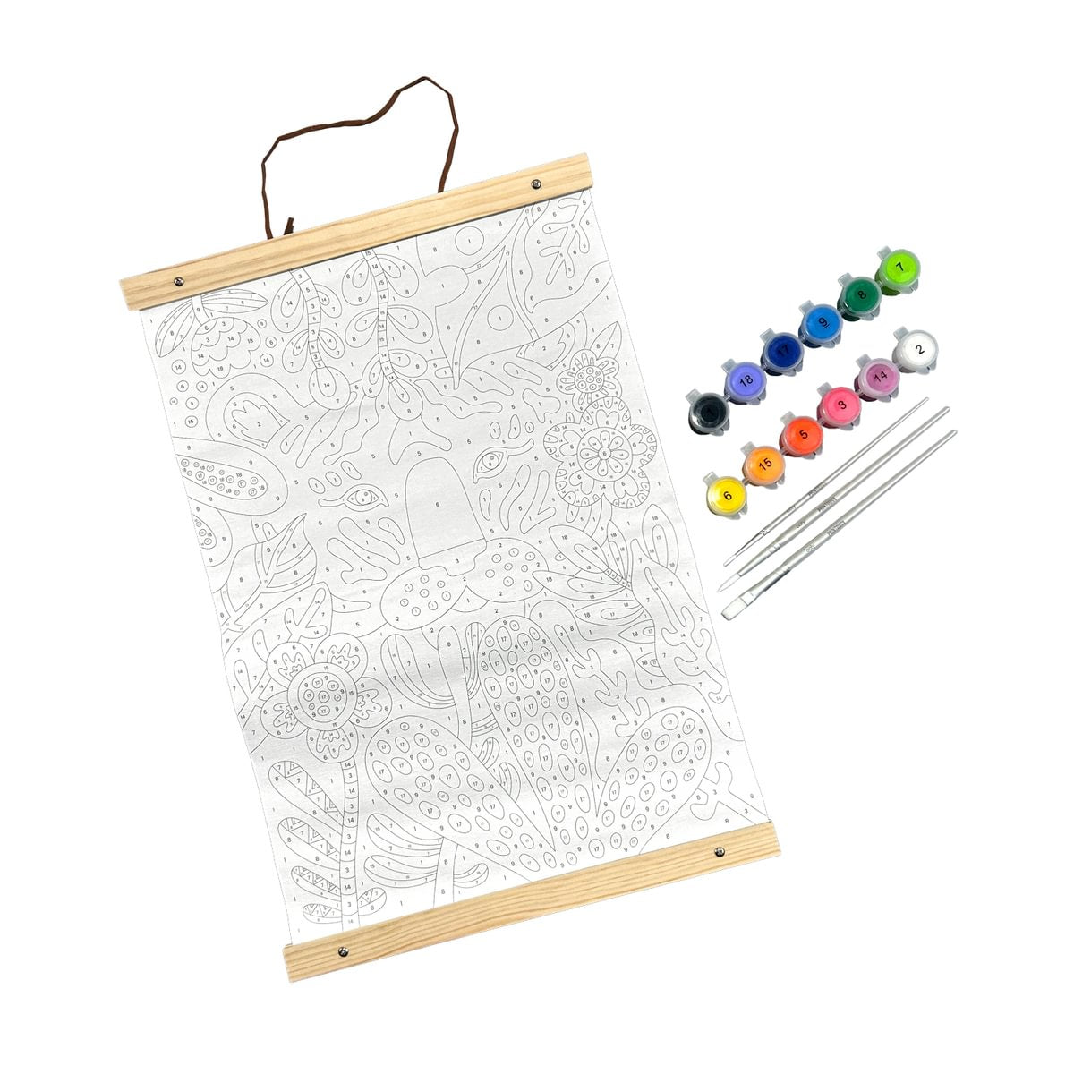 Ooly Målarset Paint By Number Canvas Kit Tiger Eyes