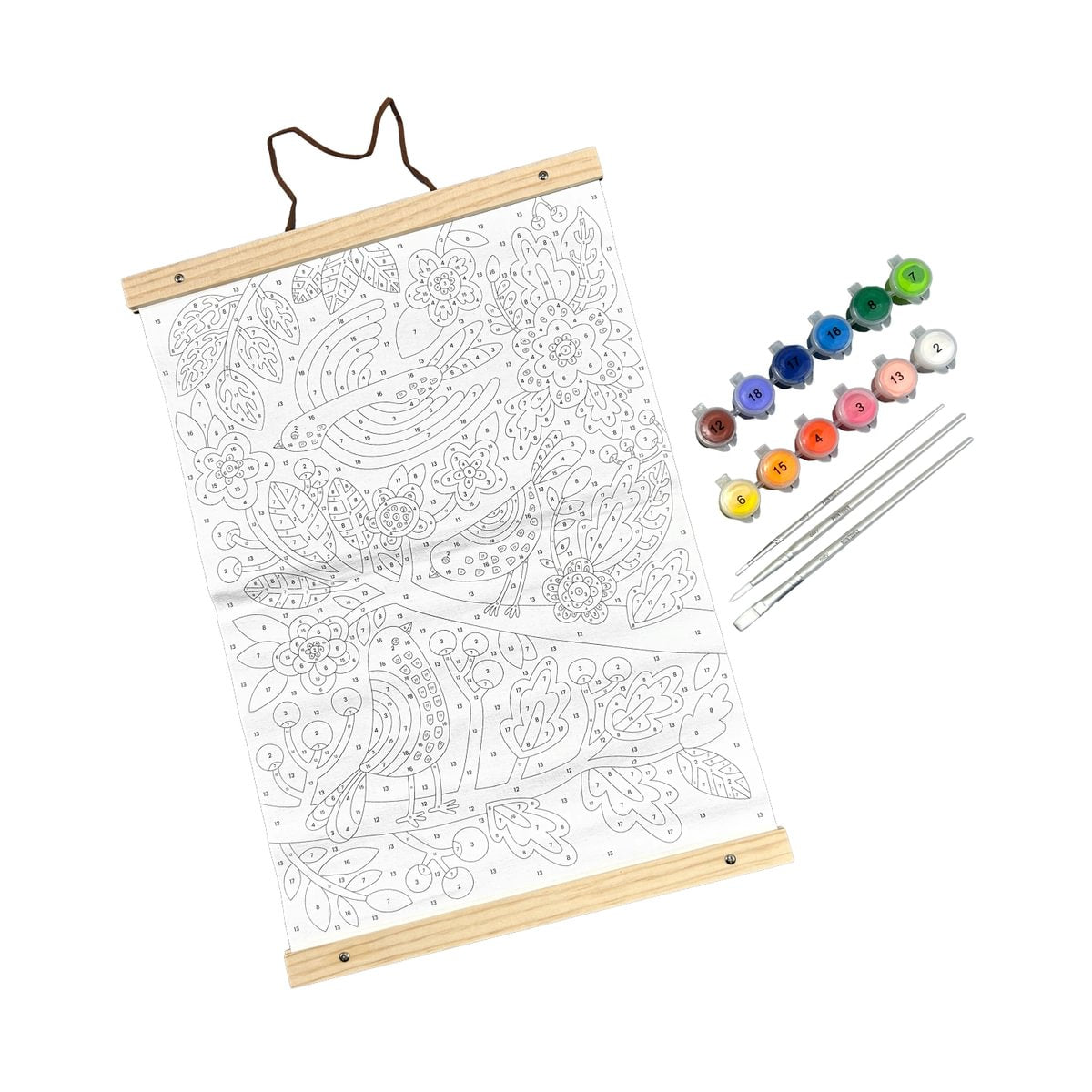 Ooly Målningskit Paint By Number Canvas Kit Blue Birds