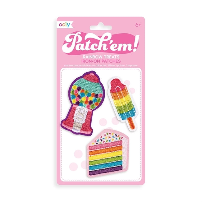 Ooly Tygmärken Patch ’em Iron-On Rainbow Treats (3-pack)