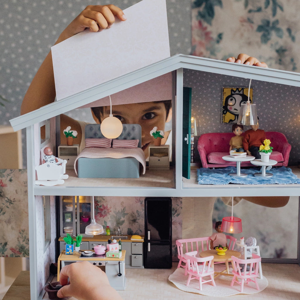 Lundby Dukkehusmøbler Stuestue-sæt Lyserød