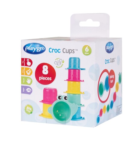 Playgro Koppar Krokodil, 8-pack +6m