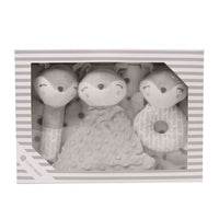 Thumbnail for Carlo Baby Presentset Fleecefilt & gosedjur Grå Räv