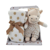Thumbnail for Carlo Baby Presentset Fleecefilt & gosedjur Hippo Beige