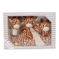 Thumbnail for Carlo Baby Presentset Fleecefilt, skallra & snutte Giraff