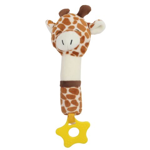 Carlo Baby Presentset Fleecefilt, skallra & snutte Giraff