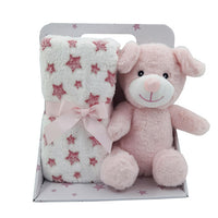Thumbnail for Carlo Baby Presentset Fleecefilt & gosedjur Rosa Hund