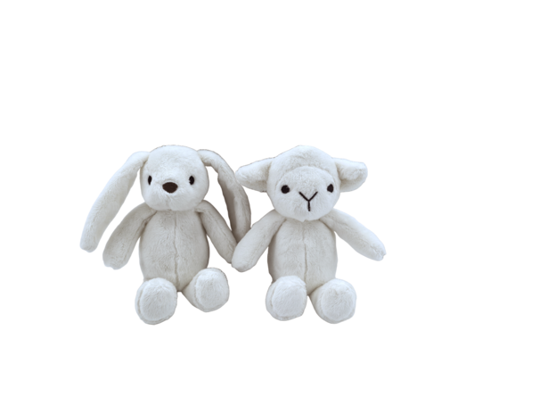Carlo Baby Presentset med vit kanin & lamm