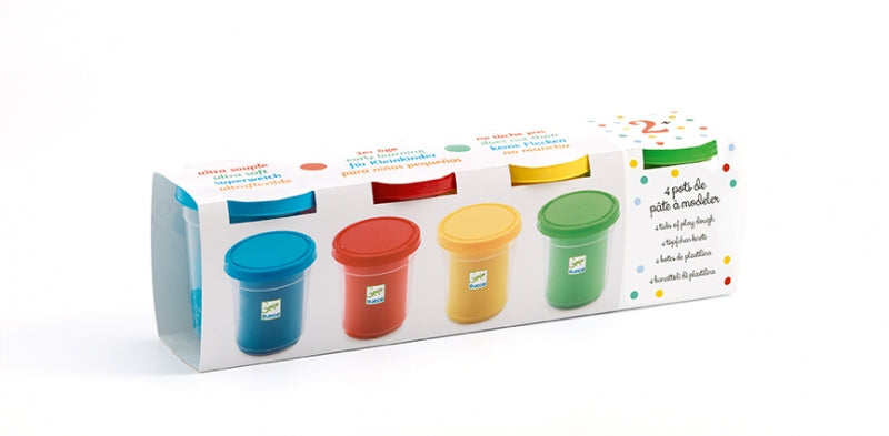 Djeco 4 Tubs of Play Dough