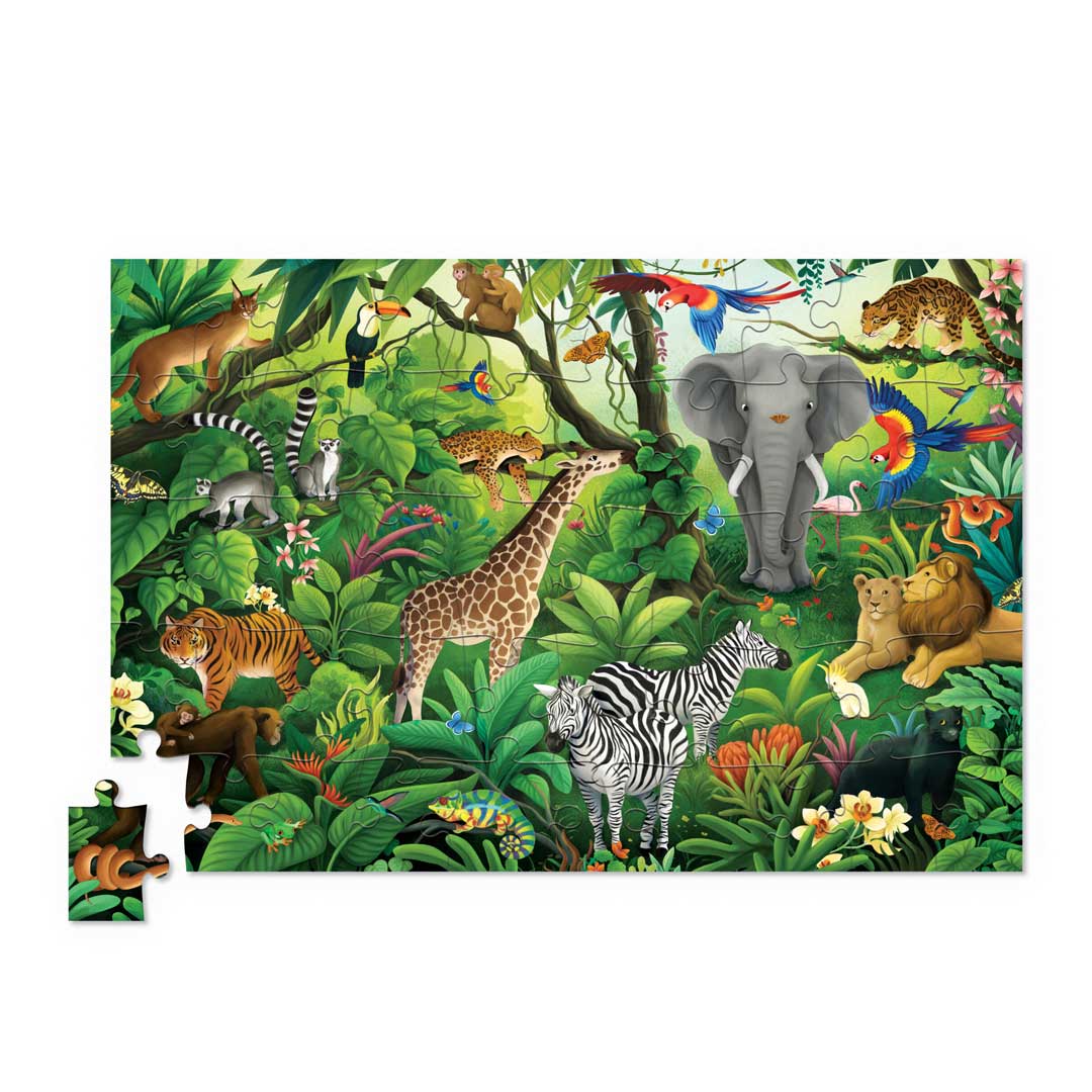 Crocodile Creek Holografiskt pussel Jungelparadiset (50 bitar)