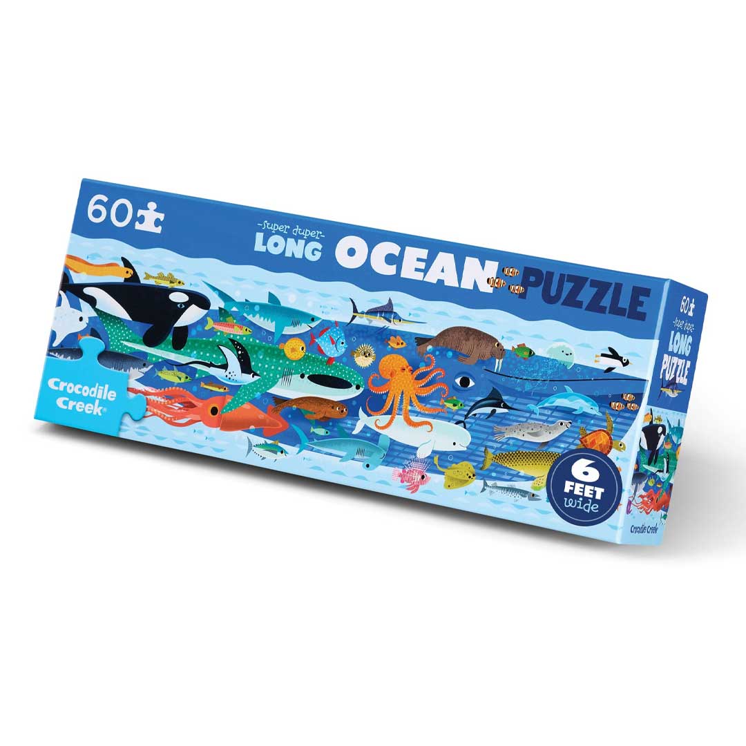 Crocodile Creek Extra långt pussel Havet (60 bitar, 183cm)