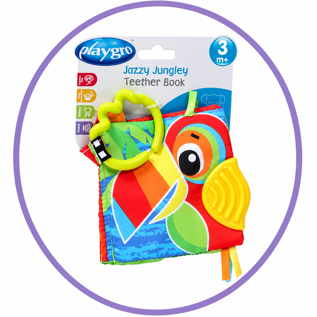 Playgro Bidelegetøjsbog Jazzy Jungle +3mdr.