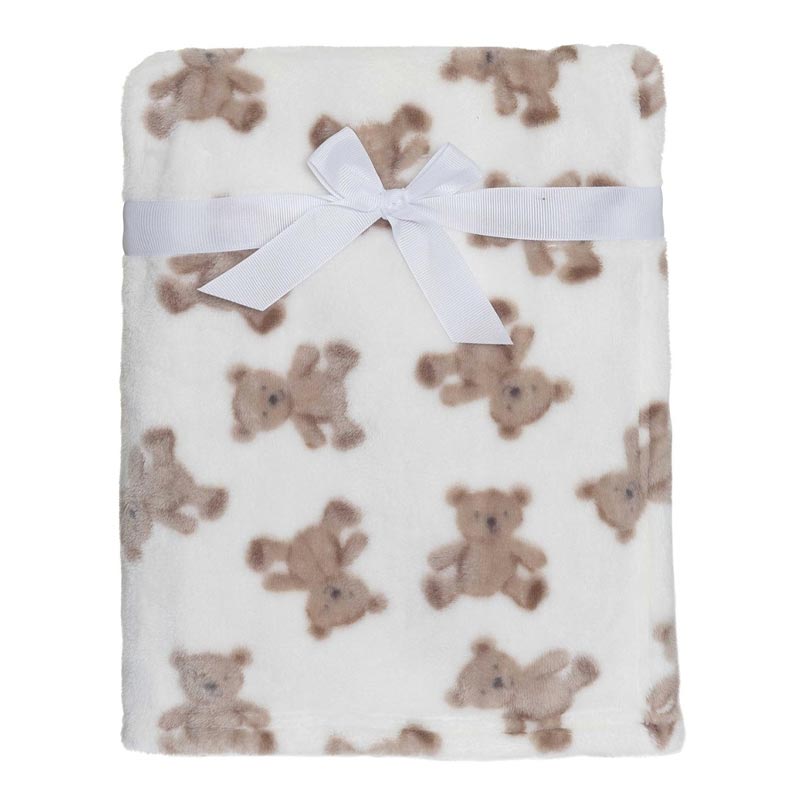Fresh Kid Babyfilt Nallar Deluxe Beige (75x100cm)