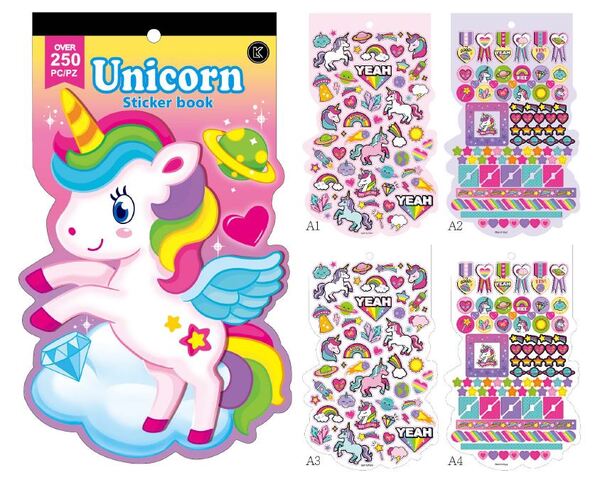 Suntoy Stickersbok Enhörning (250st)